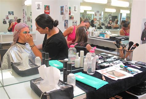 Makeup Courses And Training Students Working Academy Of Makeup