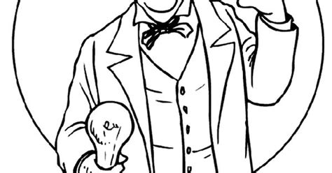 Print 2 to 4 to save paper and as a starter for all kinds of crafts. Thomas Edison coloring page | Thomas Edison Unit Study ...