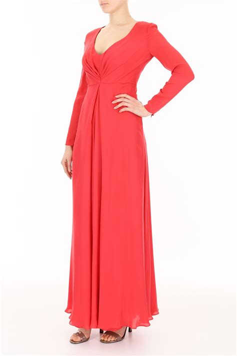 Giorgio Armani Giorgio Armani Long Silk Dress Rosso Red 10492821