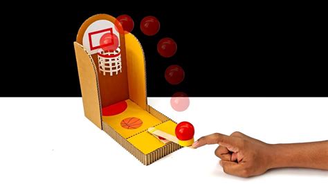How To Make Simple Basketball Desktop Game From Cardboard Youtube