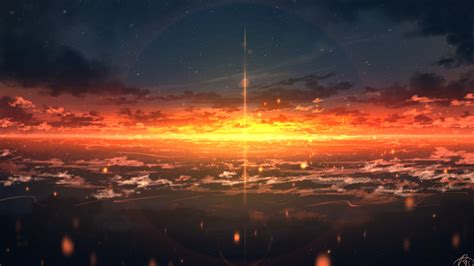 Anime Sunset Hd Wallpaper