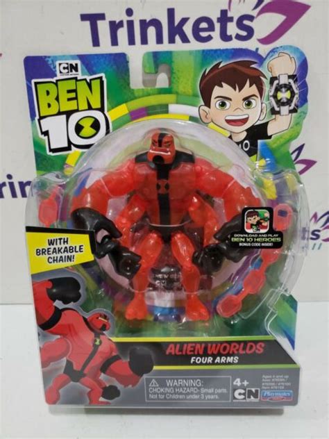 Ben 10 Alien Worlds Four Arms Action Figure W Breakable Chain Ebay