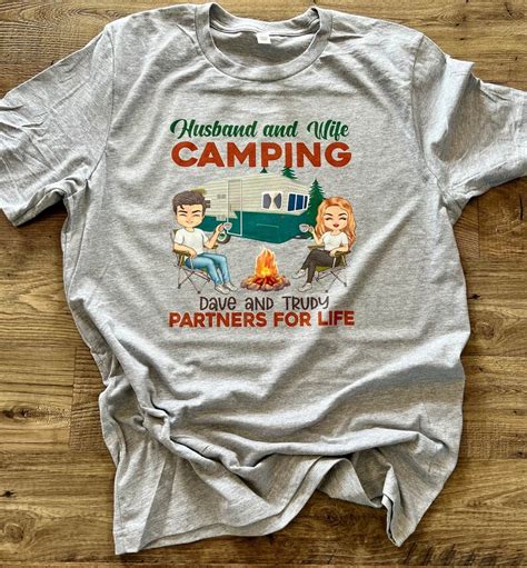 Custom Names Husband And Wife Camping Partners For Life Etsy