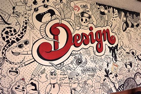 Cafe Wall Mural Design At Lincoln College Artofit