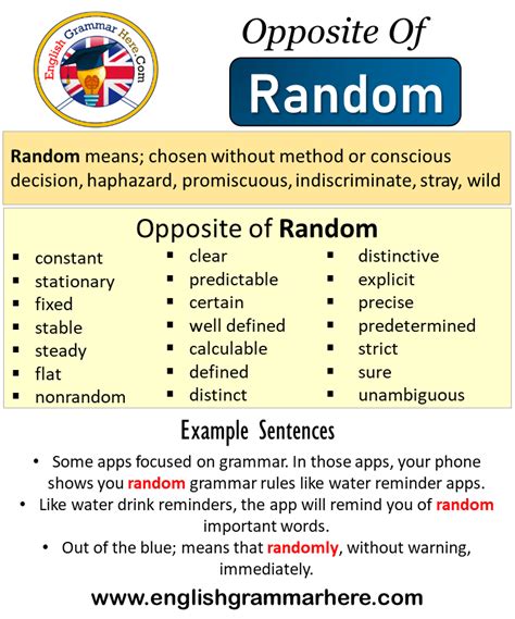 Opposite Of Random Antonyms Of Random Meaning And Example Sentences
