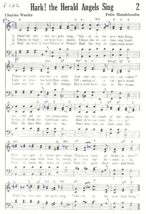 Hark The Herald Angels Sing Hymn Satb Christmas Piano Music Great Song Lyrics Christmas Piano