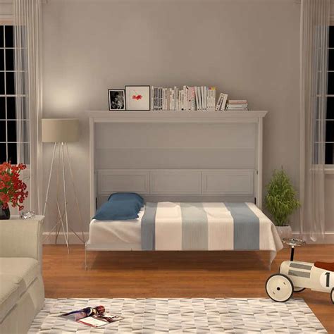 Bed And Room Brisbane Full Landscape Wall Bed In White Modern Murphy
