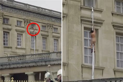 Naked Man Caught On Camera Climbing Out Of Buckingham Palace Window