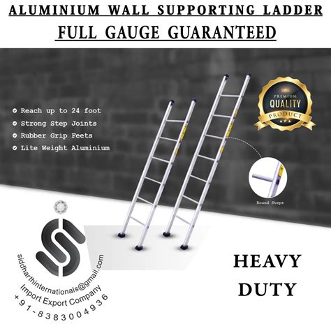 Step Wall Supporting Flat Step Straight Aluminum Ladder At Rs