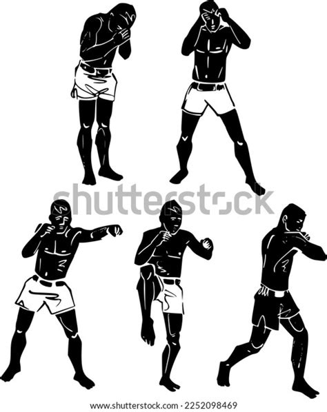 Vector Illustration Muay Thai Fighter Stock Vector Royalty Free
