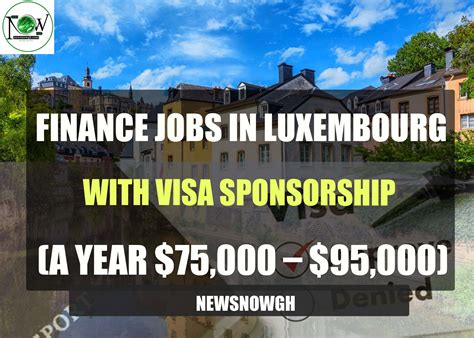 Finance Jobs in Luxembourg with Visa Sponsorship ($75,000 – $95,000 a year)