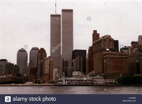 July 1995 New York The Skyline Of Manhattan With The