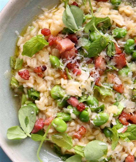 Broad Bean Parmesan And Mint Risotto Recipe Summer Risotto