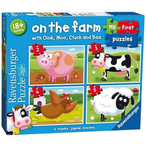My First Puzzle On The Farm 4 Puzzles In A Box Jigsaw Puzzles From Crafty Arts Uk