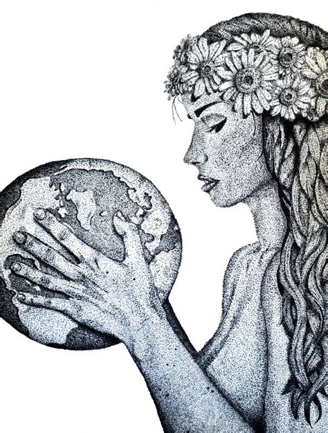 Mother Earth Framed Art Print By Maya Vavra Vector Black X Small