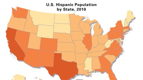 United States Hispanic Population Map