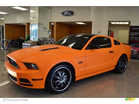 2014 Ford Mustang Gt Coupe Matte Orange Wrap Photo 87241362