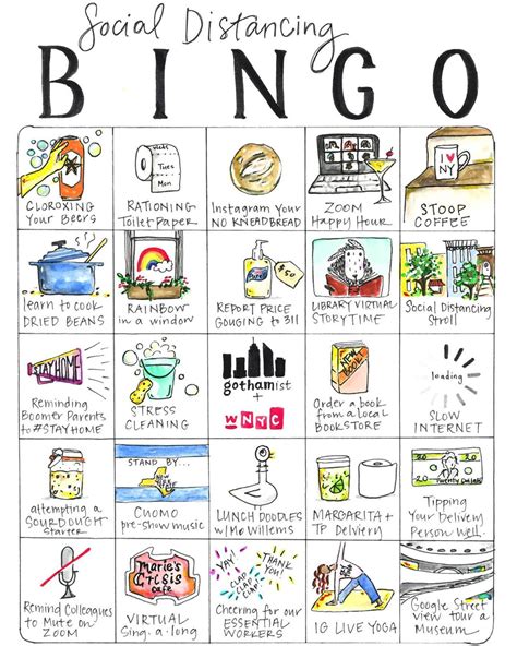 We did not find results for: A Fun Social Distancing Bingo Card to Occupy New Yorkers ...