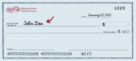 How To Write A Check Members First Credit Union