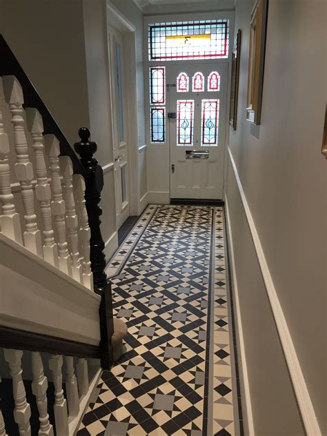 Floor Tiles Tiled Hallway Stairway Lighting House Entrance