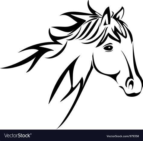 Horse Head Silhouette Royalty Free Vector Image
