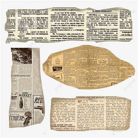 Elle çizilmiş Eski Yırtık Gazete Sanat Tasarımı Eski Gazete Yırtık