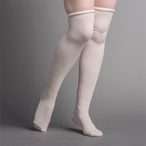 silk stockings ivory openwork american duchess