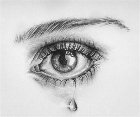 Don't be afraid to do it your own way. Pencil Sketch of eye crying | Eye pencil drawing, Crying ...