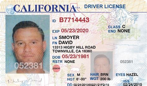 Fake California Drivers License Template Download Rewaeye