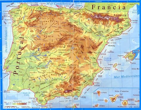 Viajeros Por El Tiempo Mapas FÍsicos PenÍnsula IbÉrica Y De AndalucÍa