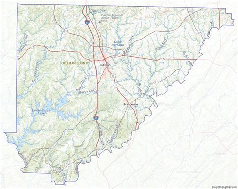 Topographic Map Of Cullman County Alabama Us Map Topographic Map