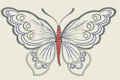 Free Butterfly Embroidery Design
