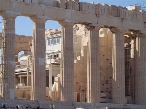This Is Another View Of The Parthenon With Interior Construction And