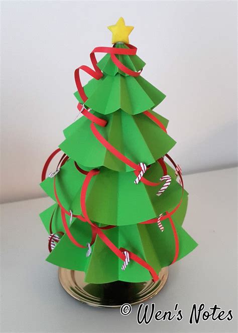 Paper Christmas Tree Wens Notes