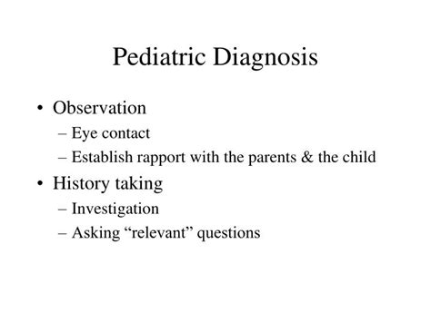 Ppt Pediatric Diagnosis Powerpoint Presentation Free Download Id