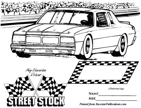 Dirt Track Car Coloring Pages
