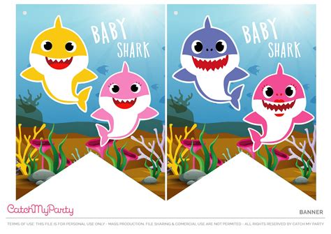 Babyshark Printables 12 The Catch My Party Blog The Catch My Party Blog