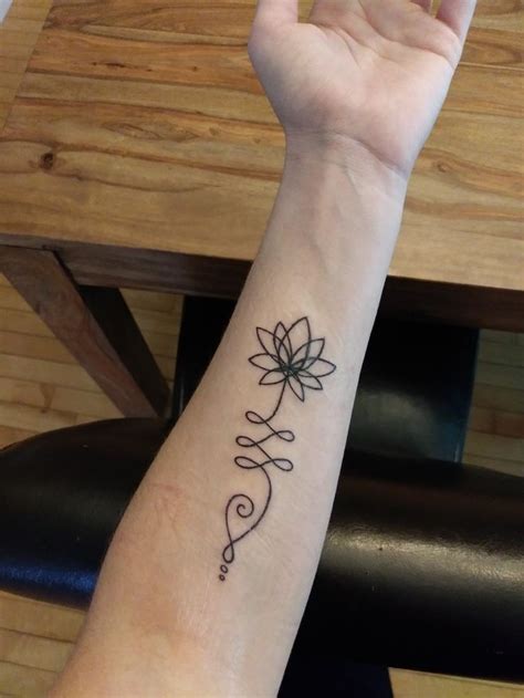 Unalome Lotus Tattoo On Forearm By Julya Art Tattoos Unalome Lotus My