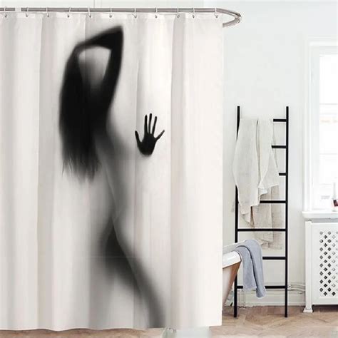 Creativity Sexy Shadow Shower Curtains Rideau De Douche Cortina De
