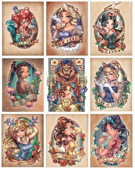 Tim Shumate Illustrations Disney Princess Tattoo Disney Princess