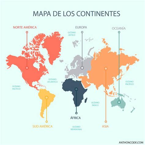 Mapamundi Mapa De Los Continentes Para Colorear En Pdf