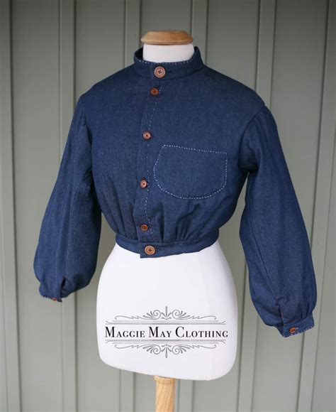 1850s Era Denim Jacket Maggie May Clothing Fine Historical Fashion