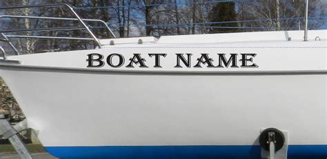 Custom Boat Name Sticker Vessel Name Decals Boat Lettering Etsy