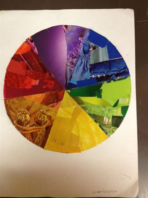 Central, in the form of an equilateral triangle, inscribed in a circle. PCSST Art Studio!: Color Wheel - Collage