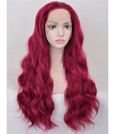 Magenta Red Lace Front Wig Lace Front Wigs Uk Star Style Wigs