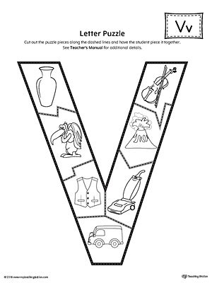 Letter V Puzzle Printable | MyTeachingStation.com