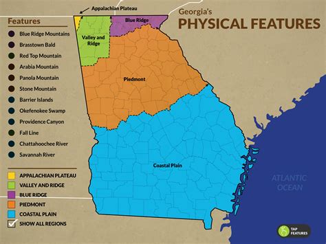 Physical Features Of The Blue Ridge Region In Georgia