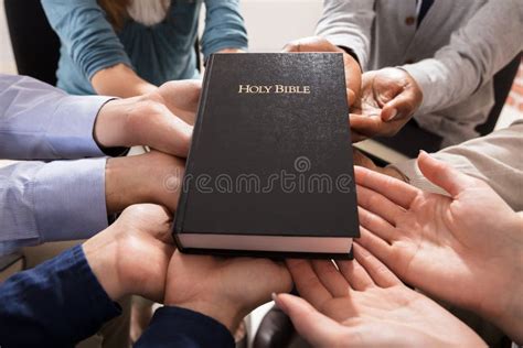 Hands Holding Holy Bible Stock Photo Image Of Believer 213998862