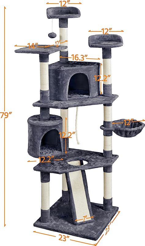 Buy Yaheetech Multi Level Cat Trees Cat Towers 79in Cat Tree For Indoor