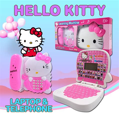 Hello Kitty 2 In 1 Laptop And Telephone Educational Toys Learning Toy For